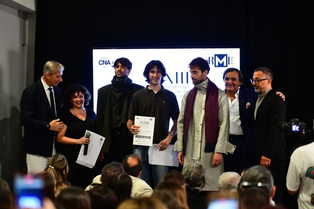 Giovanni Moroni winner of the 33rd edition of the CNA Federmoda National Competition for the Young Designers Fashion Carrer